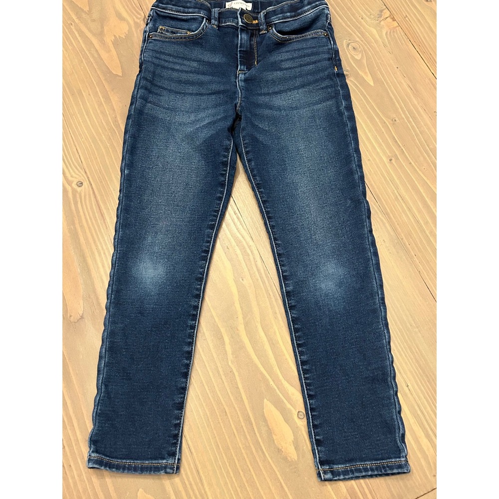 KK9 Crewcuts Girls Skinny Jeans Dark Wash Denim Adjustable Waist Size 8